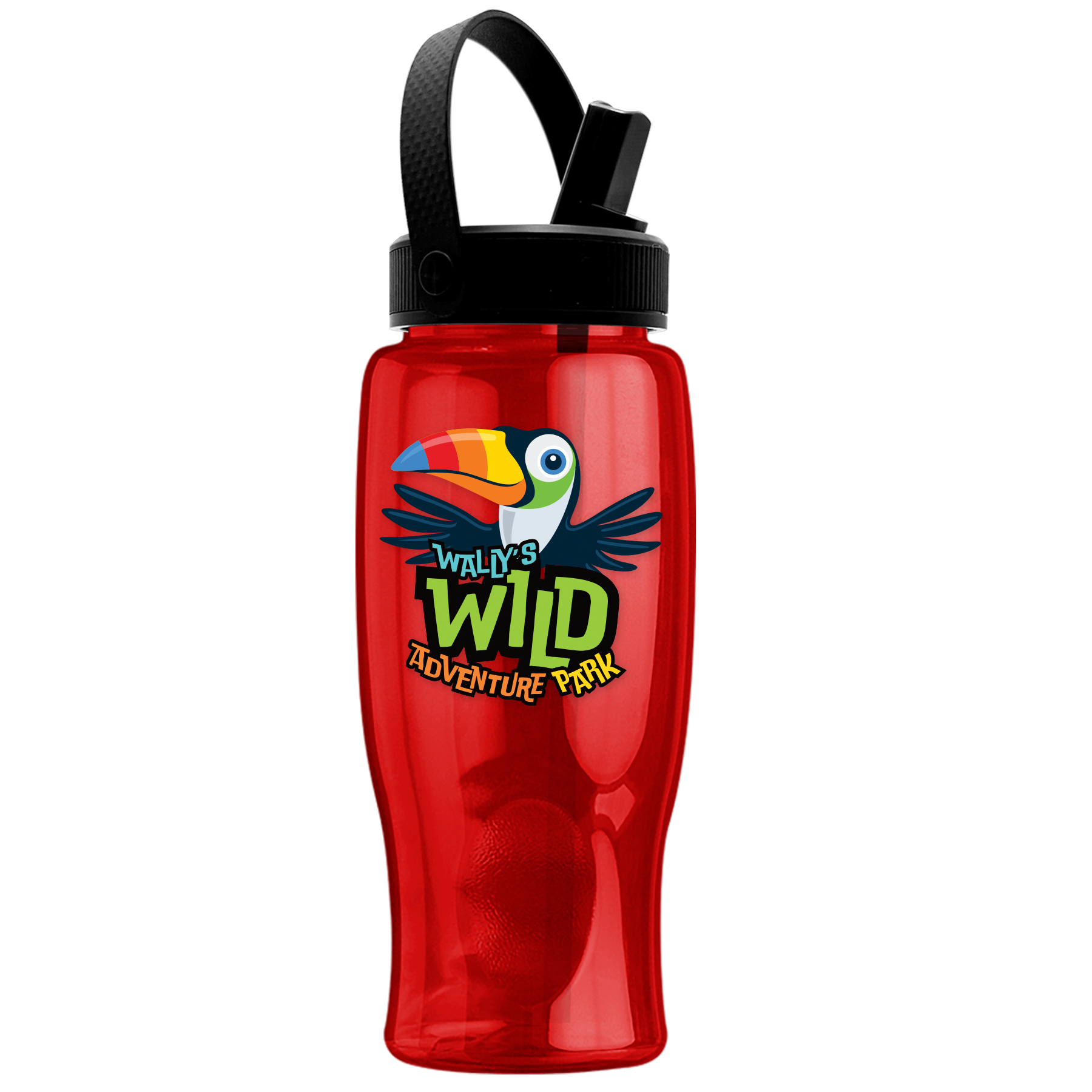 Poly+ Bottle with Flip-Straw, Swivel-Handle Lid - 27 oz.